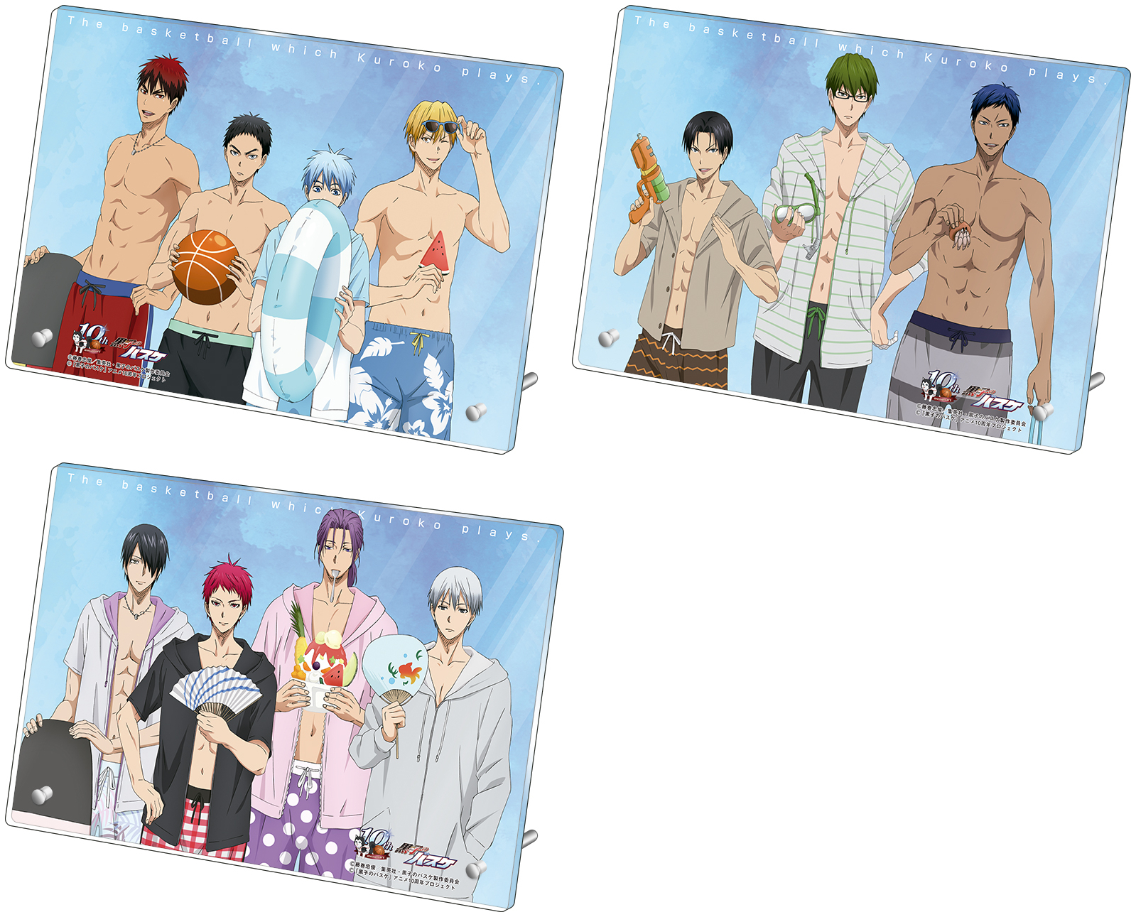 黒子のバスケ 10th アクリルスタンド 黄瀬涼太　水着 黒バス アニメイト：「黒子のバスケ 10th anniversaryフェア」開催決定